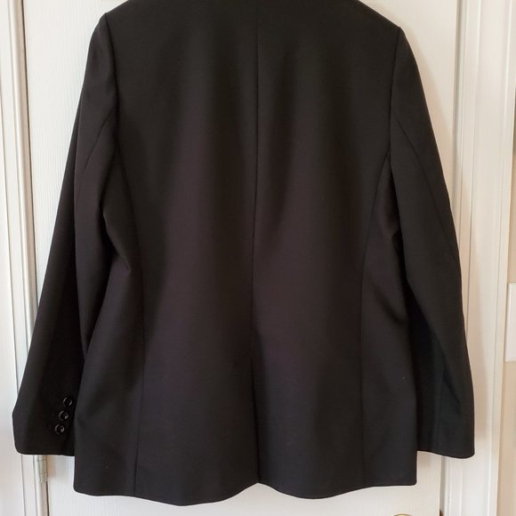 CHICO'S Black Blazer with Polka-Dot Lining - Chico's Size 1 (Size 8-10; Medium) - Picture 3 of 8